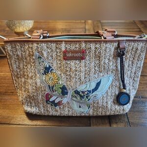 Sakroots Floral Butterfly Shoulder Bag